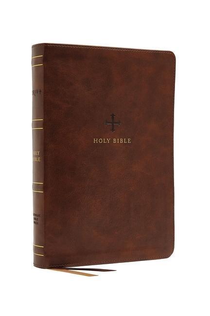 Cover: 9780785233992 | NRSV, Catholic Bible, Thinline Edition, Leathersoft, Brown, Comfort...