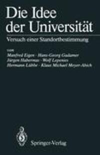 Cover: 9783540184614 | Die Idee der Universität | Versuch einer Standortbestimmung | Buch