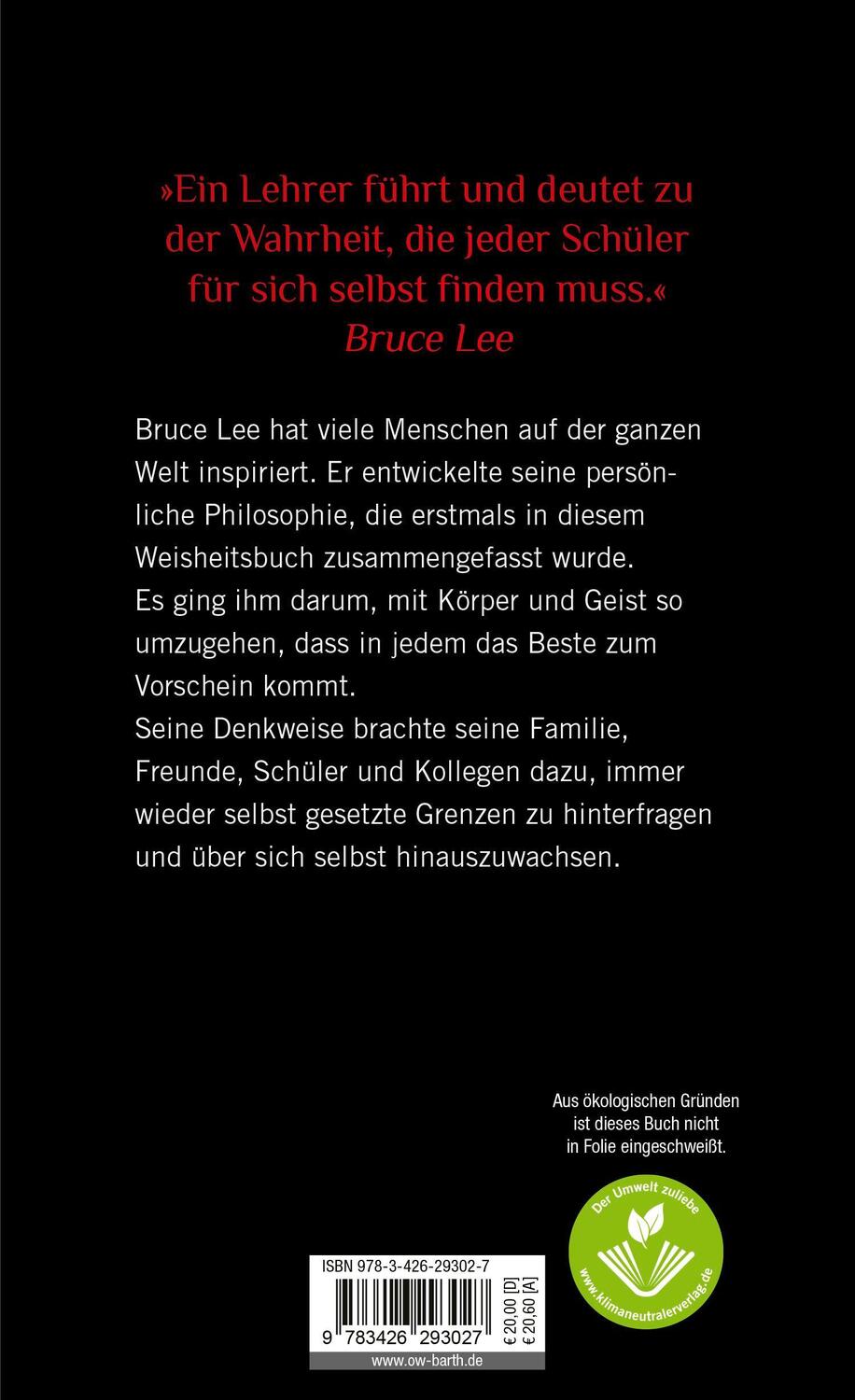 Rückseite: 9783426293027 | Know yourself! | Bruce Lee | Buch | 272 S. | Deutsch | 2020