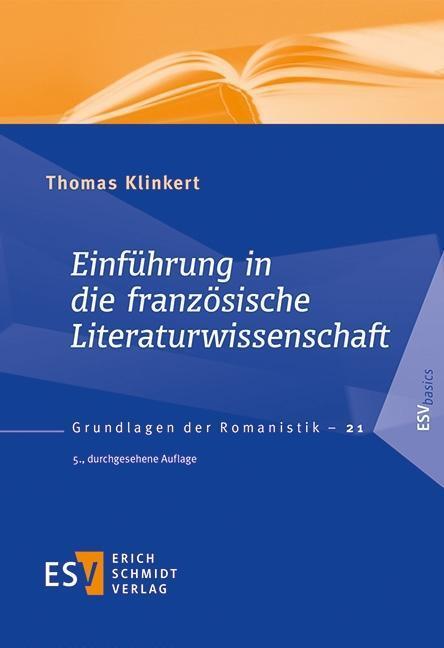 Cover: 9783503170807 | Einführung in die französische Literaturwissenschaft | Thomas Klinkert