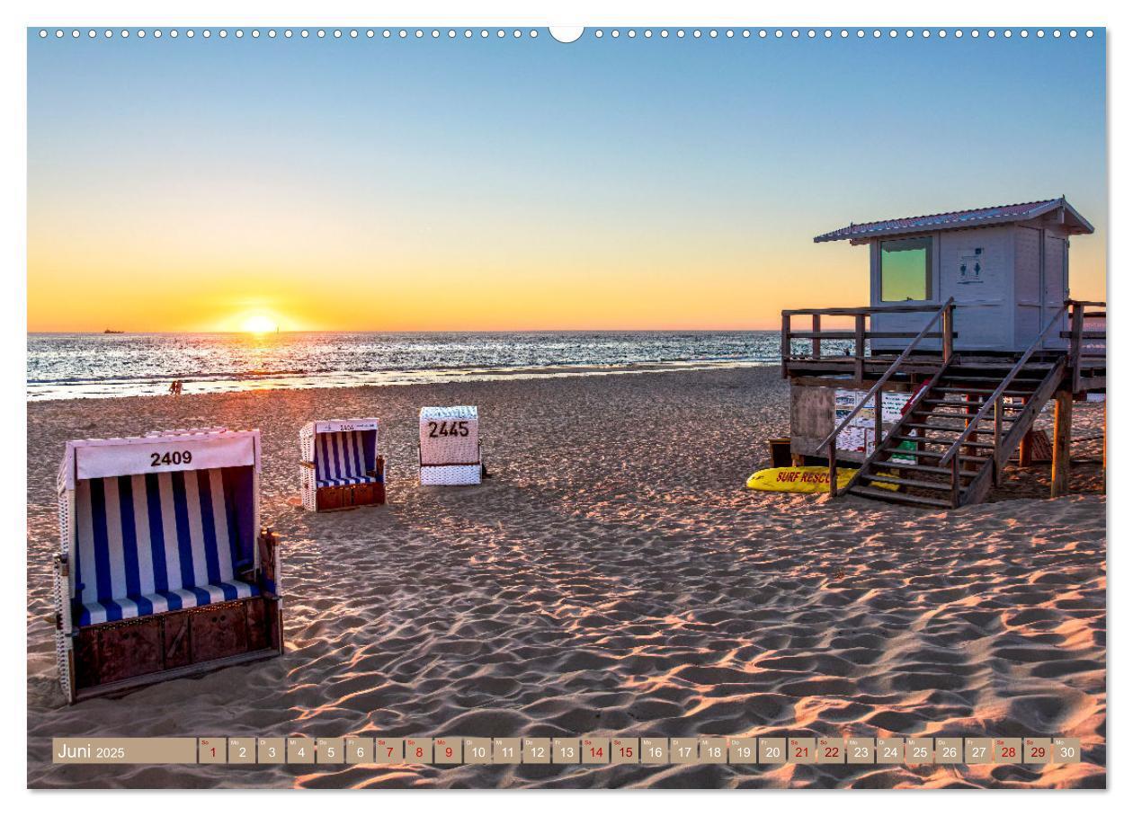 Bild: 9783383941603 | Sylt im Abendlicht (Wandkalender 2025 DIN A2 quer), CALVENDO...