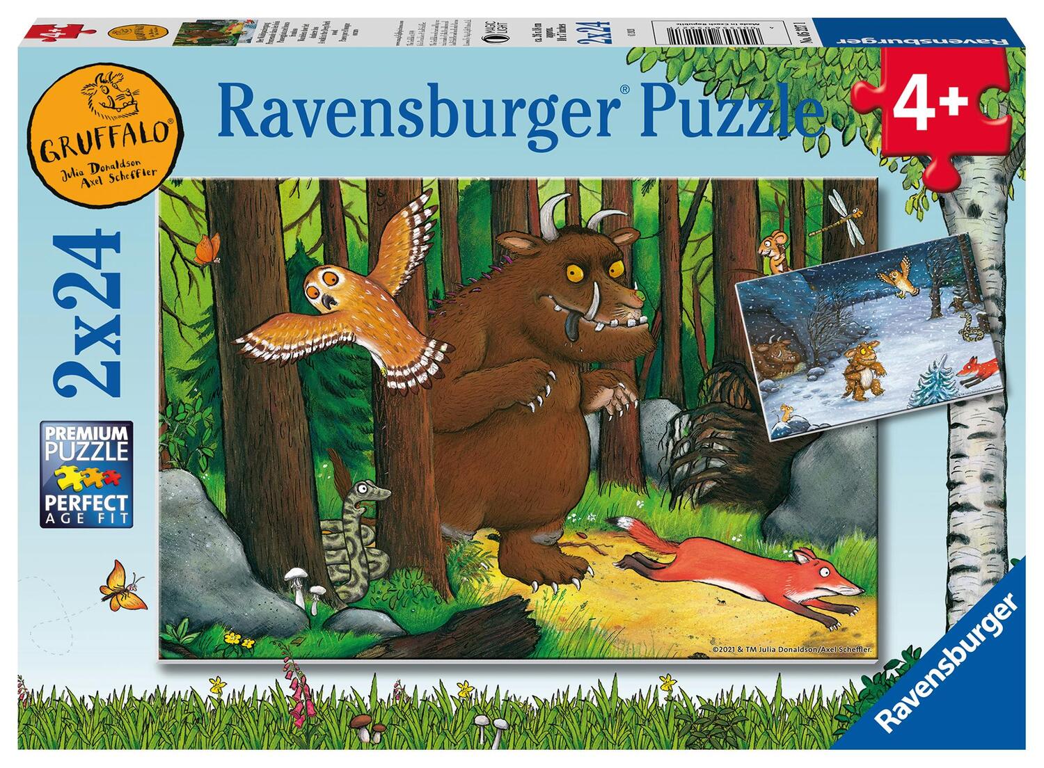 Cover: 4005556052271 | Ravensburger Kinderpuzzle 05227 - Der Waldspaziergang - 2x24 Teile...