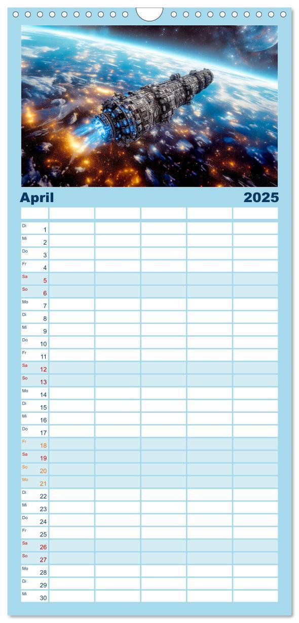 Bild: 9783457153956 | Familienplaner 2025 - Sternenreisen - Ein kosmischer Kalender mit 5...