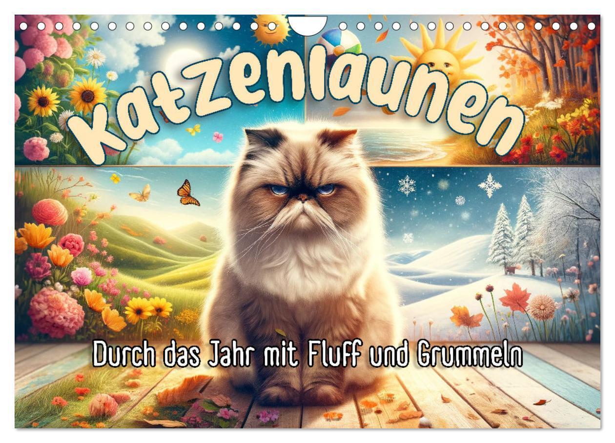 Cover: 9783383793226 | Katzenlaunen - Durch das Jahr mit Fluff und Grummeln (Wandkalender...