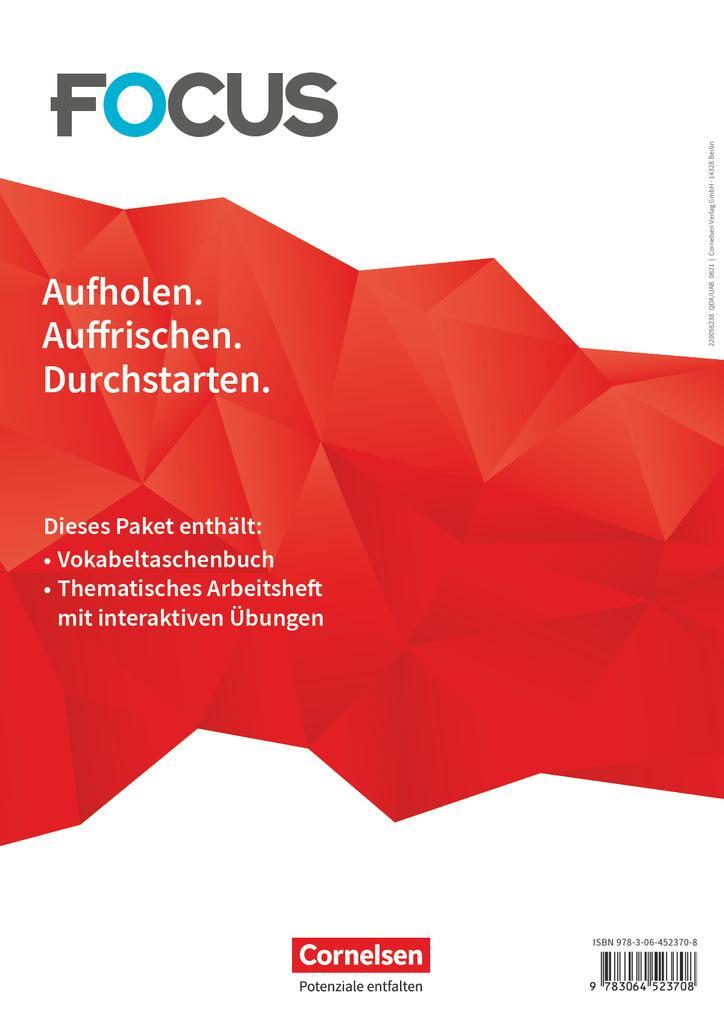 Cover: 9783064523708 | Focus on Grammar B1/B2. Vokabeltaschenbuch und Thematisches...