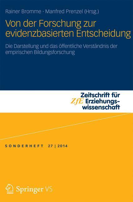 Cover: 9783658057961 | Von der Forschung zur evidenzbasierten Entscheidung | Prenzel (u. a.)