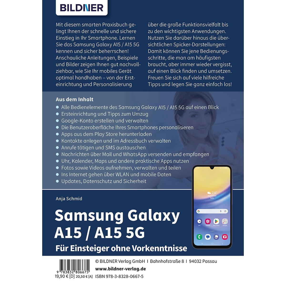 Rückseite: 9783832806675 | Samsung Galaxy A15 - Für Einsteiger ohne Vorkenntnisse | Anja Schmid