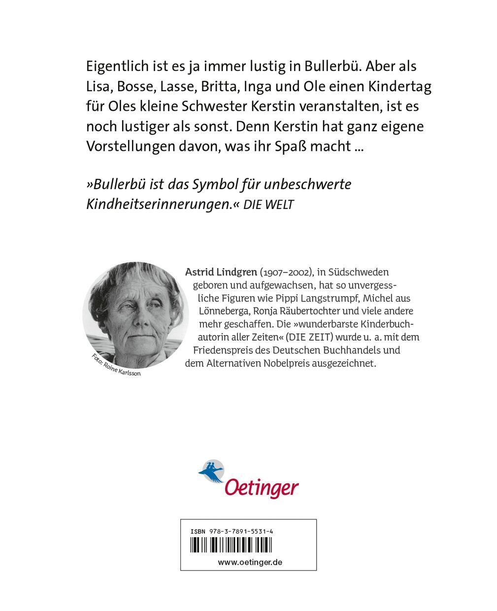 Rückseite: 9783789155314 | Kindertag in Bullerbü | Astrid Lindgren | Buch | 24 S. | Deutsch