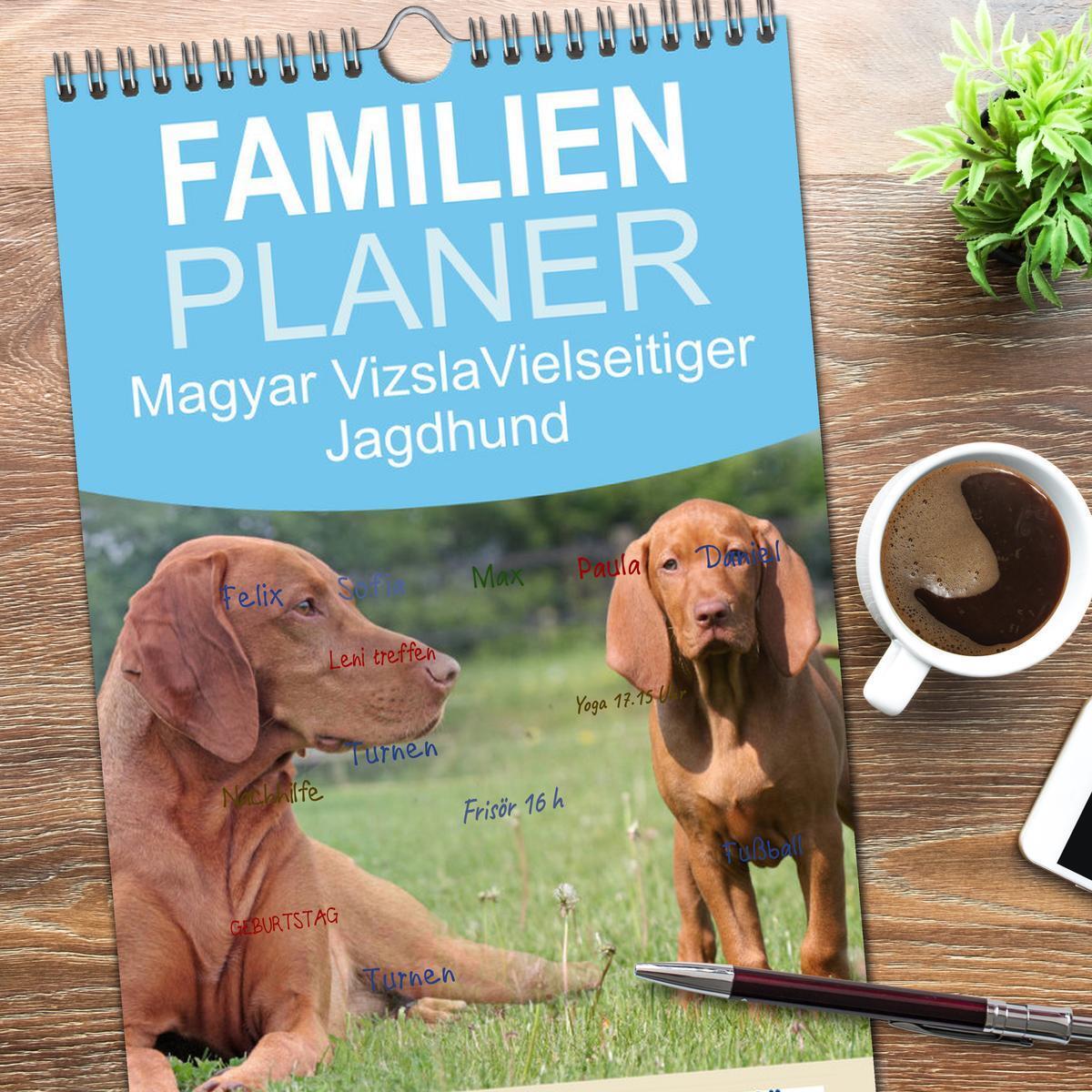 Bild: 9783457114858 | Familienplaner 2025 - Magyar Vizsla - Vielseitiger Jagdhund mit 5...