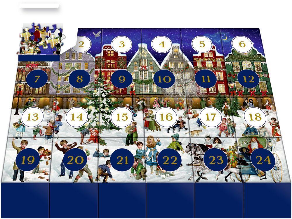 Bild: 4050003952529 | Puzzle-Adventskalender - Winterabend in der Stadt | Kalender | 1 S.