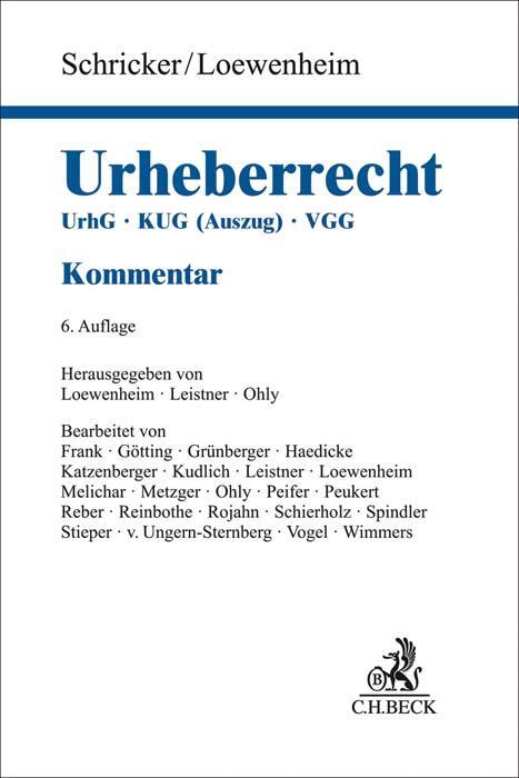 Cover: 9783406720963 | Urheberrecht | Ulrich Loewenheim (u. a.) | Buch | XXVII | Deutsch
