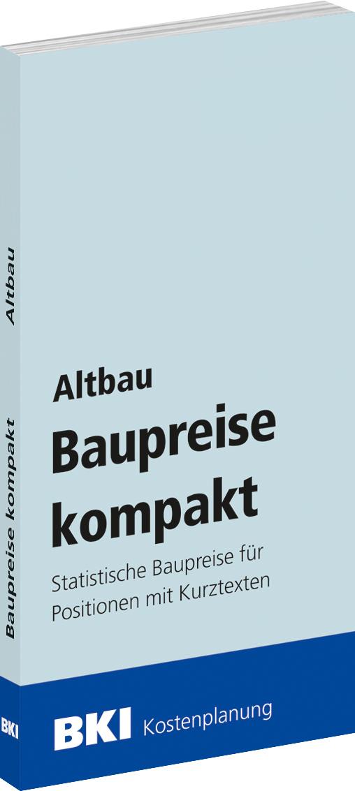 Cover: 9783481047559 | BKI Baupreise kompakt Altbau 2025 | Architektenkammern | Taschenbuch