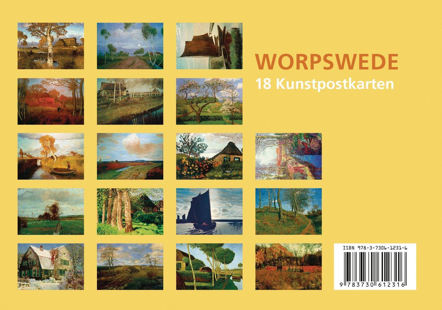 Bild: 9783730612316 | Postkarten-Set Worpswede | 18 Kunstpostkarten aus hochwertigem Karton.