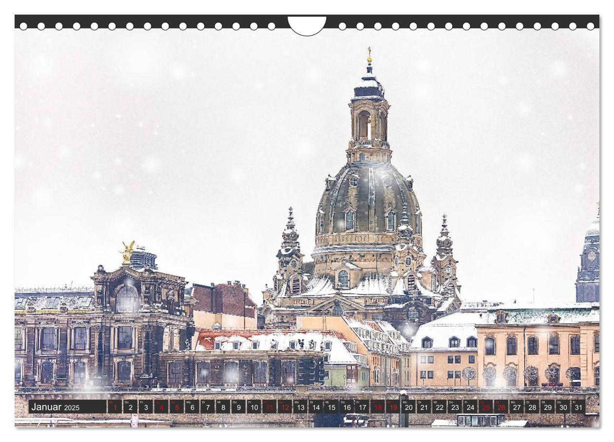 Bild: 9783435734870 | Dresden - Die Frauenkirche (Wandkalender 2025 DIN A4 quer),...