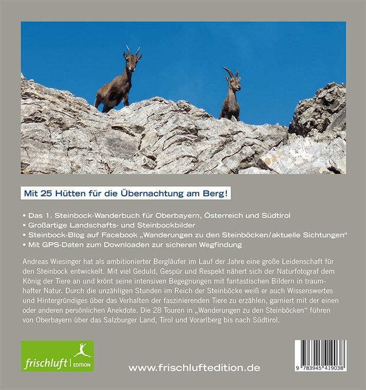 Rückseite: 9783945419038 | Wanderungen zu den Steinböcken | Oberbayern, Österreich, Südtirol