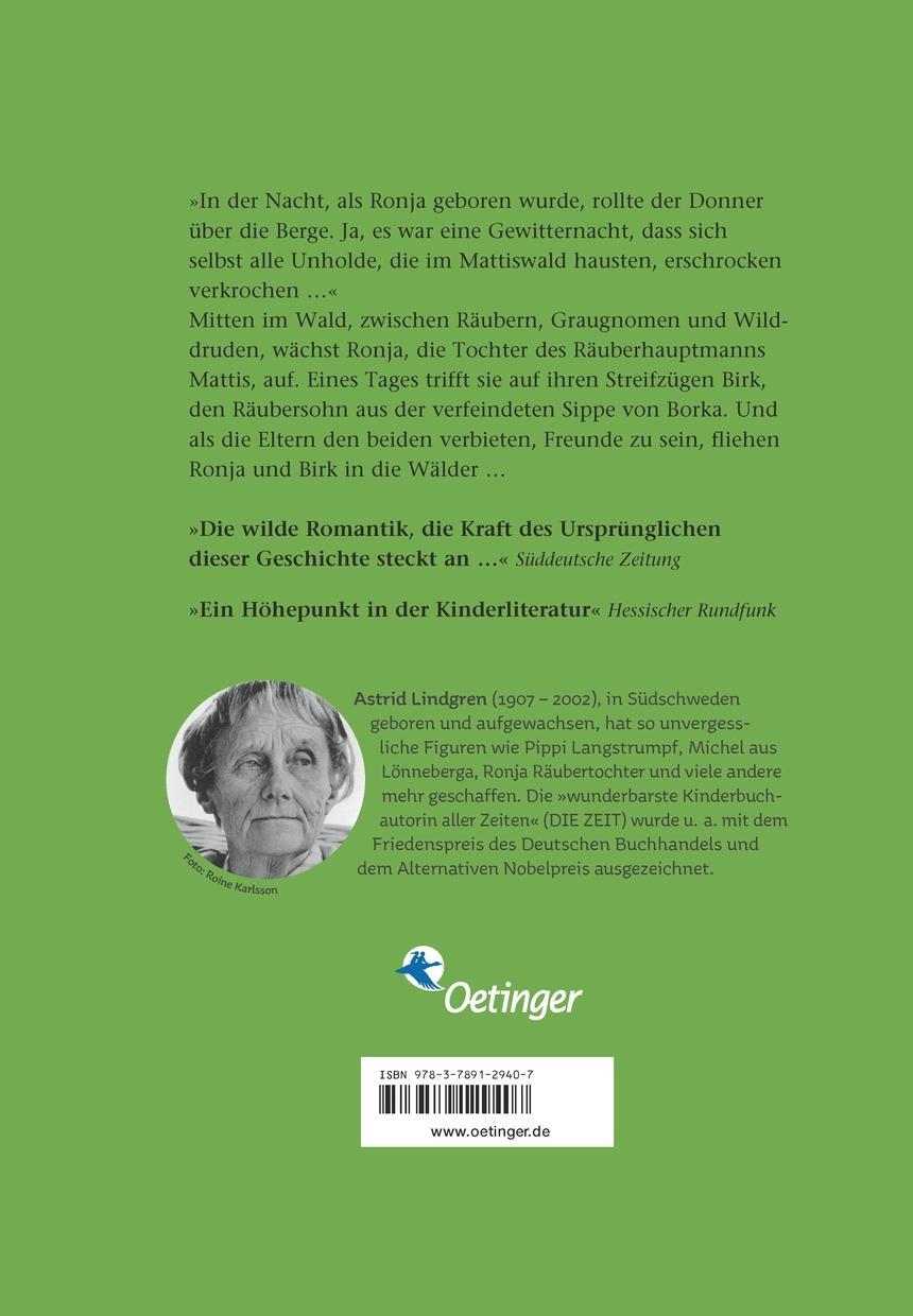 Rückseite: 9783789129407 | Ronja, Räubertochter | Astrid Lindgren | Buch | Ronja Räubertochter