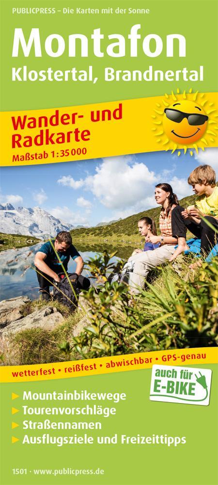 Cover: 9783961325016 | Montafon, Klostertal, Brandnertal Wander- und Radkarte 1 : 35 000