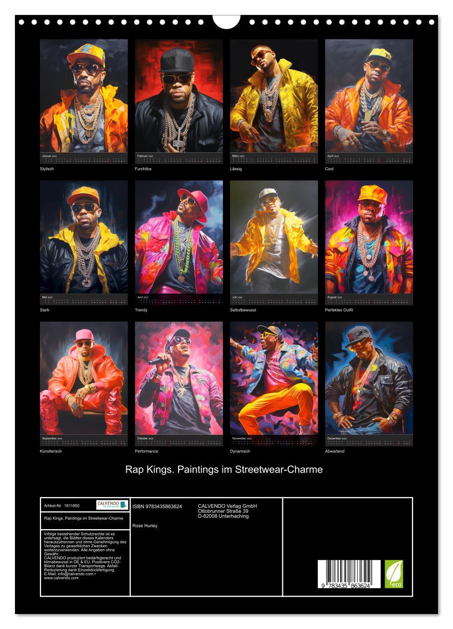 Bild: 9783435863624 | Rap Kings. Paintings im Streetwear-Charme (Wandkalender 2025 DIN A3...