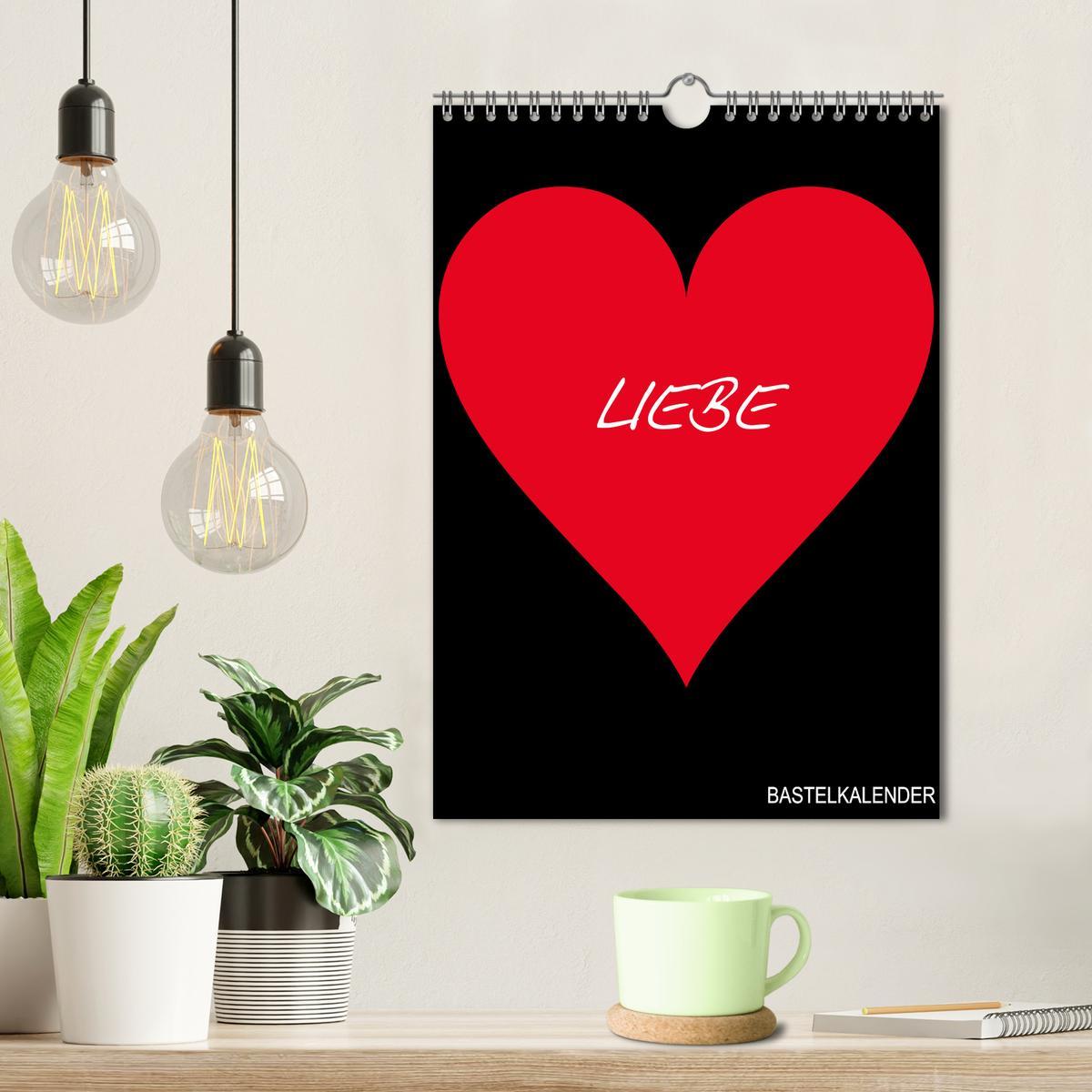 Bild: 9783457077818 | Foto- und Bastelkalender "LIEBE" in der Farbe Schwarz (Wandkalender...