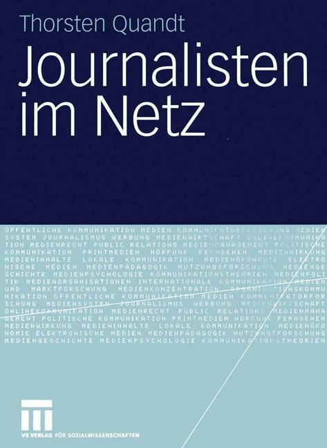 Cover: 9783531142104 | Journalisten im Netz | Thorsten Quandt | Taschenbuch | Paperback
