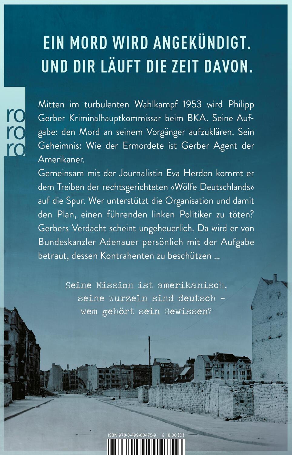 Rückseite: 9783499004759 | Die Akte Adenauer | Historischer Thriller | Ralf Langroth | Buch