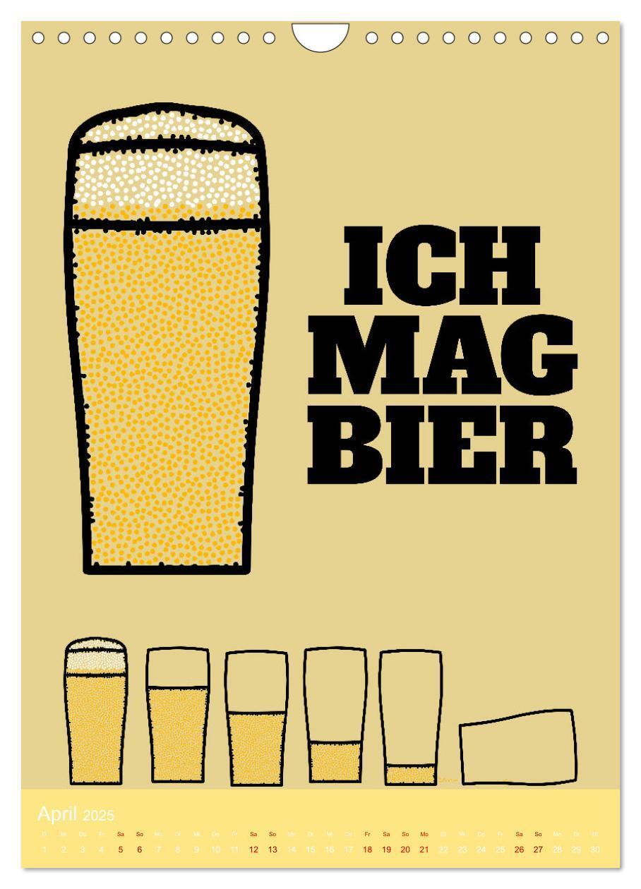 Bild: 9783435934157 | BIER Wandkalender -Trinken mit Stil (Wandkalender 2025 DIN A4...