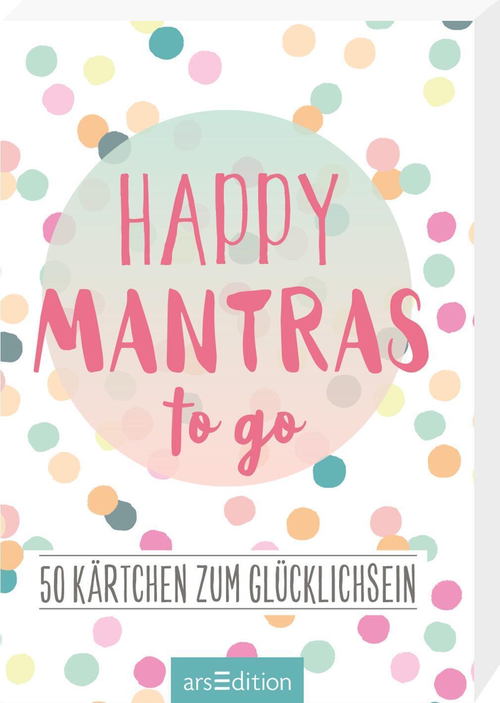 Cover: 9783845832241 | Happy Mantras to go - 50 Kärtchen zum Glücklichsein | Box | 51 S.