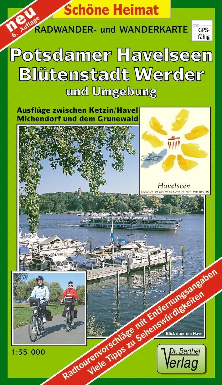 Cover: 9783895910883 | Radwander- und Wanderkarte Potsdamer Havelseen, Blütenstadt Werder...