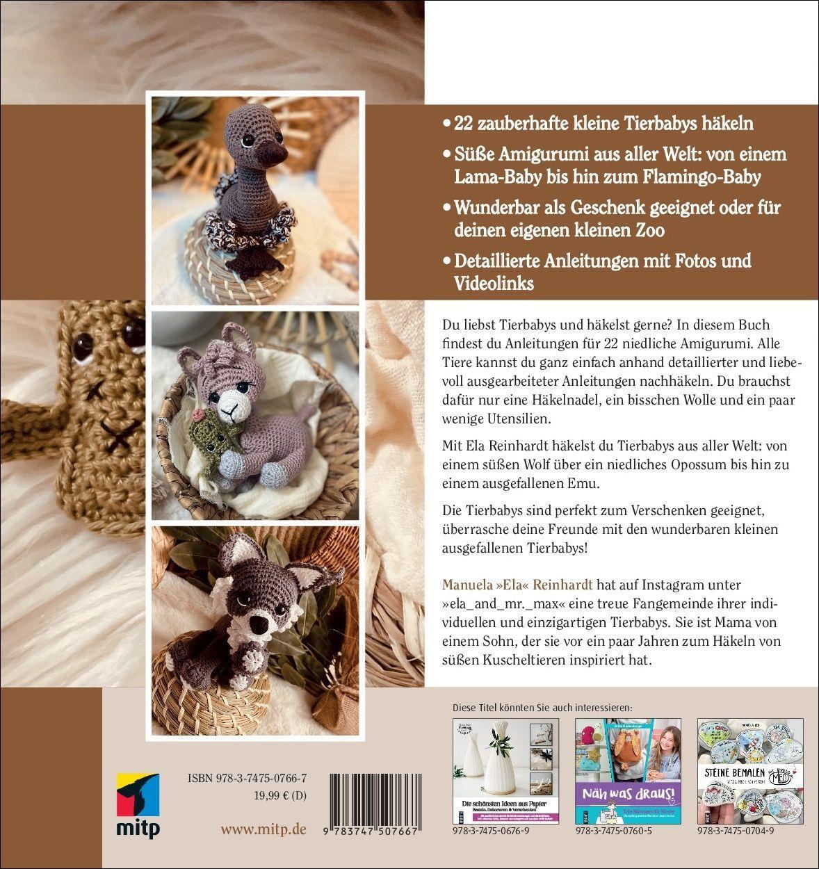 Rückseite: 9783747507667 | Tierbabys häkeln | Manuela Reinhardt | Buch | mitp Kreativ | 128 S.