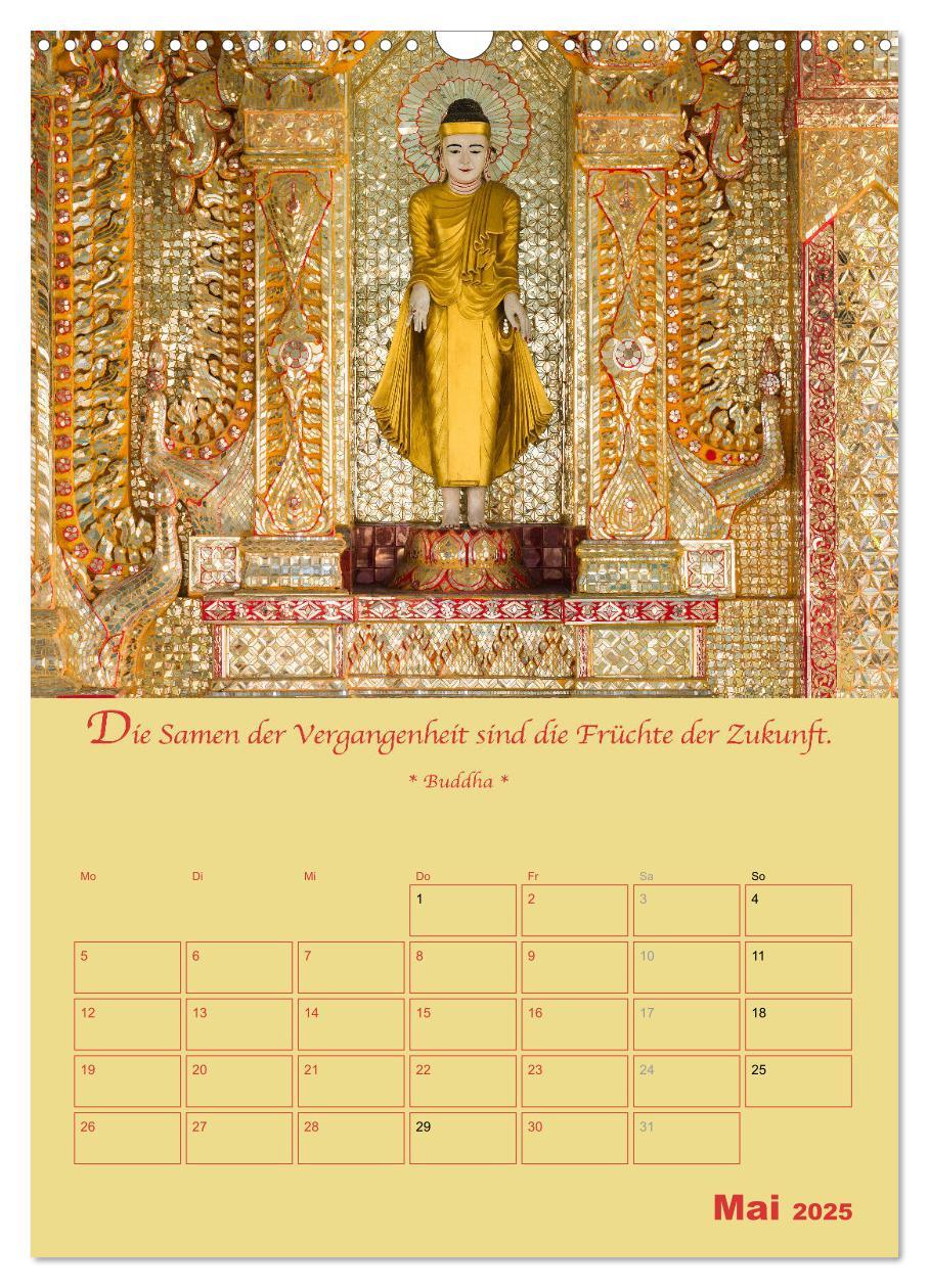 Bild: 9783435928125 | BUDDHA IN GOLD - Mit buddhistischen Sprüchen (Wandkalender 2025 DIN...