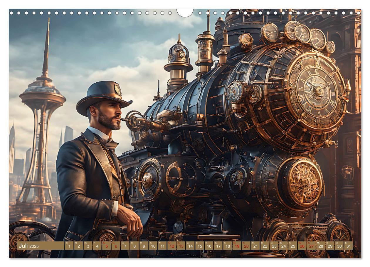 Bild: 9783383845444 | Steampunk - Mensch und Maschine (Wandkalender 2025 DIN A3 quer),...