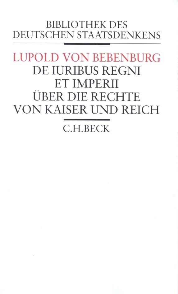 Cover: 9783406534492 | Über die Rechte von Kaiser und Reich. De iuribus regni et imperii