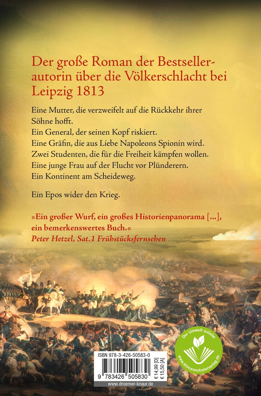 Rückseite: 9783426505830 | 1813 - Kriegsfeuer | Sabine Ebert | Taschenbuch | 926 S. | Deutsch