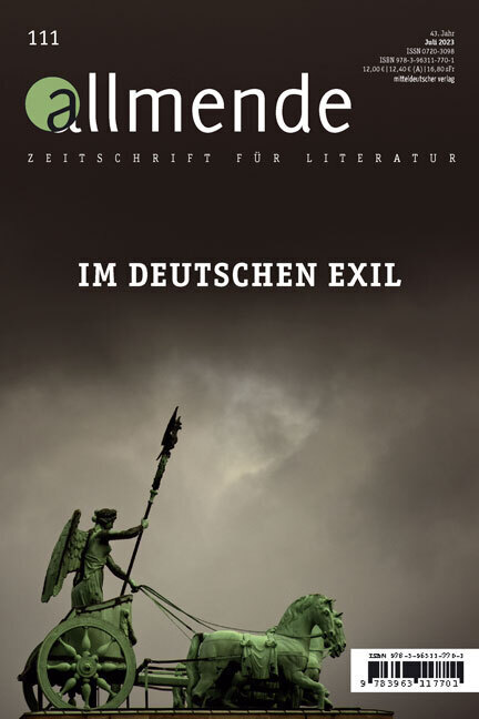 Cover: 9783963118470 | Allmende 111 - Zeitschrift für Literatur | Im deutschen Exil | Buch