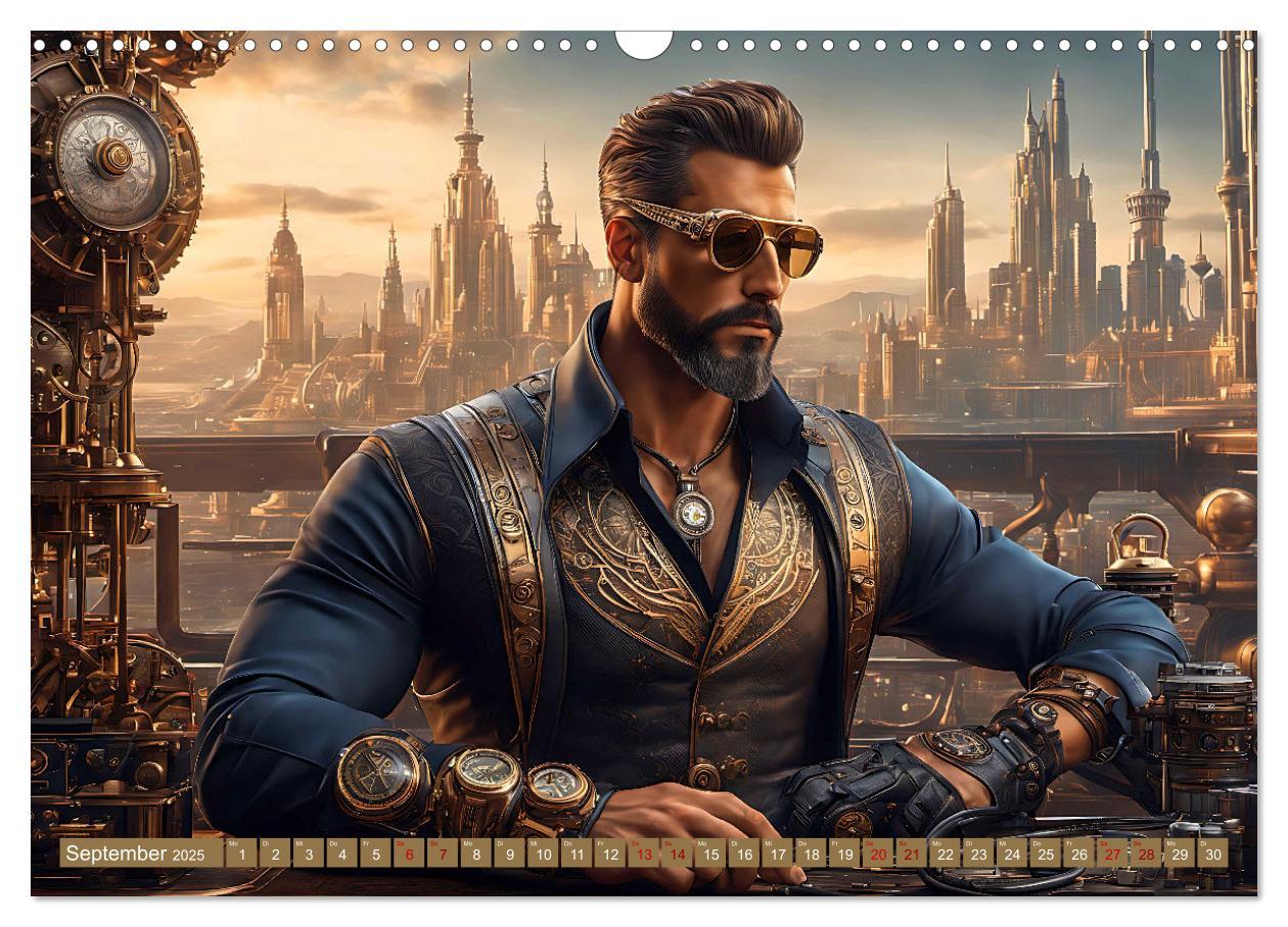 Bild: 9783383845444 | Steampunk - Mensch und Maschine (Wandkalender 2025 DIN A3 quer),...