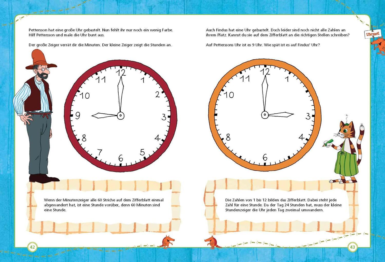 Bild: 9783961290079 | Pettersson und Findus - Kannst du schon die Uhr lesen? | Nordqvist