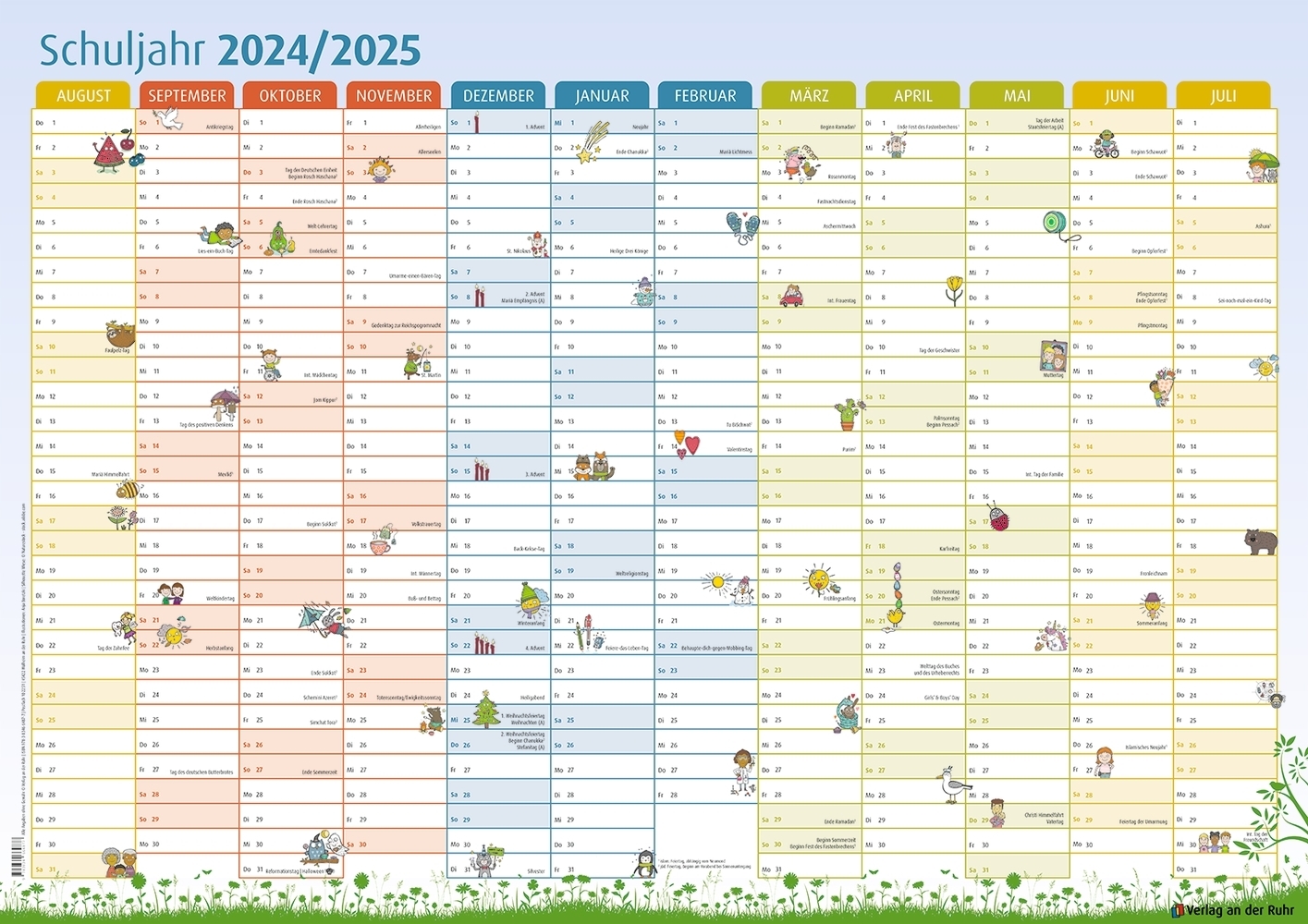 Cover: 9783834664877 | Der Schuljahres-Wandkalender 2024/2025, A1 | Kalender | 1 S. | Deutsch