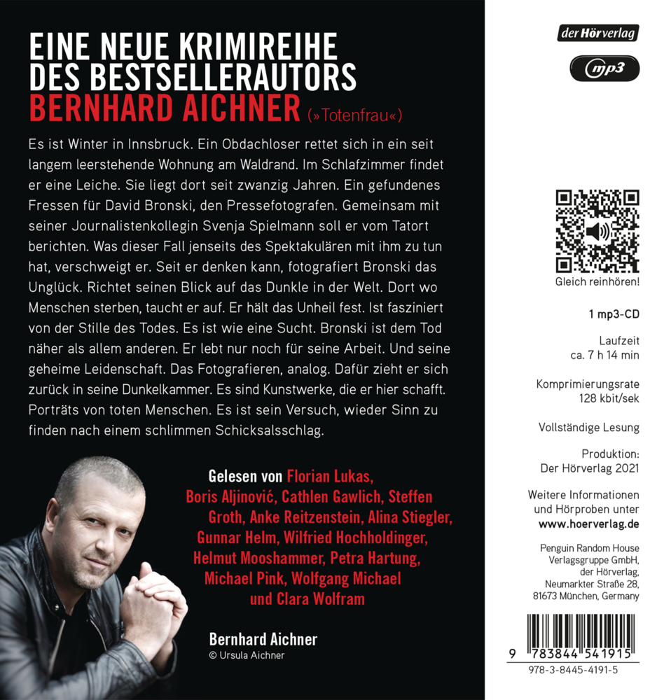Bild: 9783844541915 | Dunkelkammer, 1 Audio-CD, 1 MP3 | Ein Bronski-Krimi | Bernhard Aichner