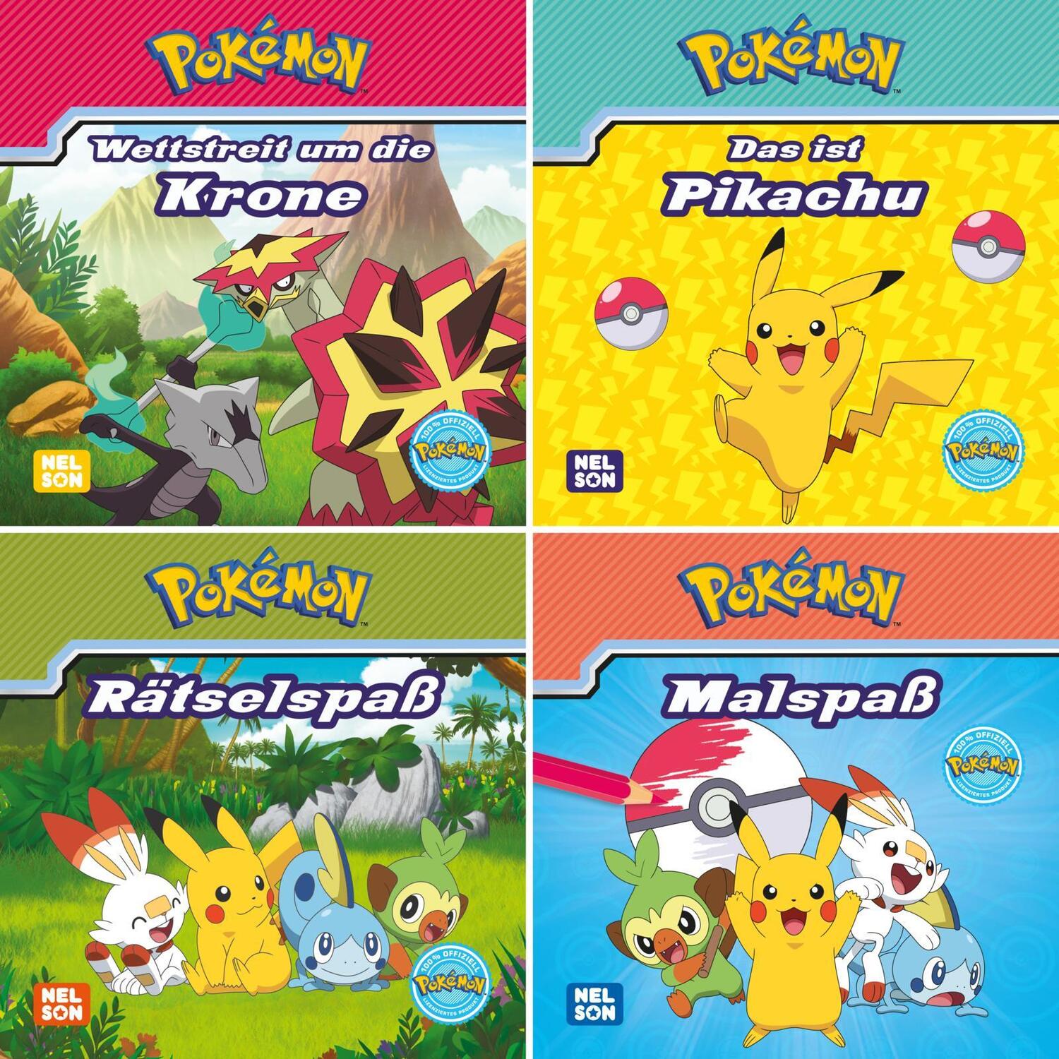 Cover: 9783845124438 | 4er-Set Maxi-Mini 39: Pokémon | Box | Nelson Maxi-Mini | 24 S. | 2023