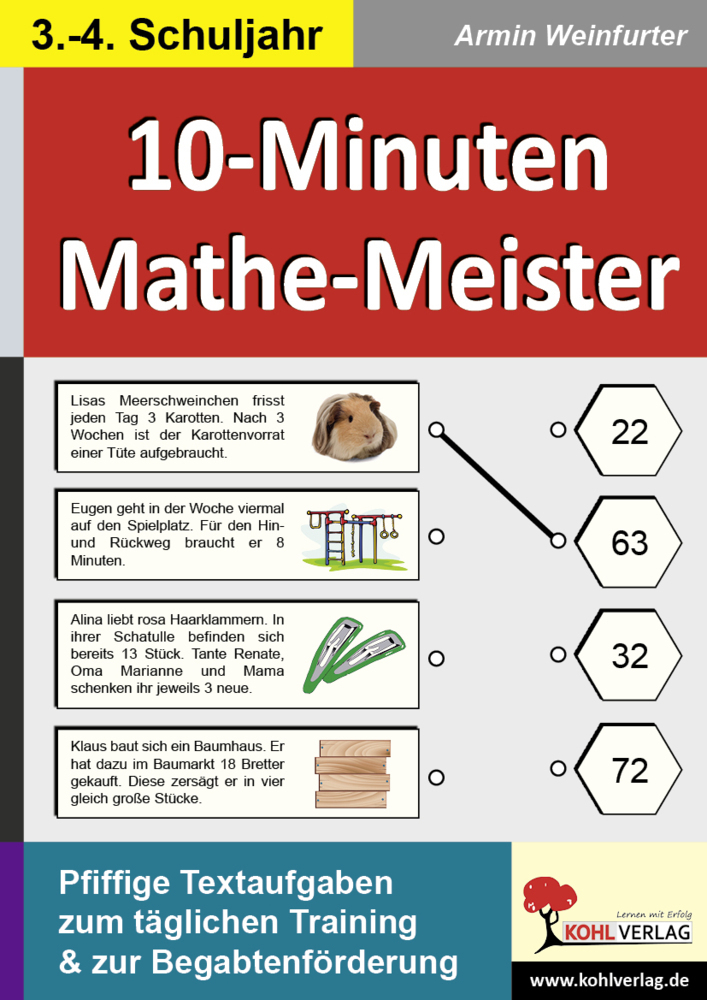 Cover: 9783866329676 | 10-Minuten-Mathe-Meister, 3.-4. Schuljahr | Armin Weinfurter | Buch