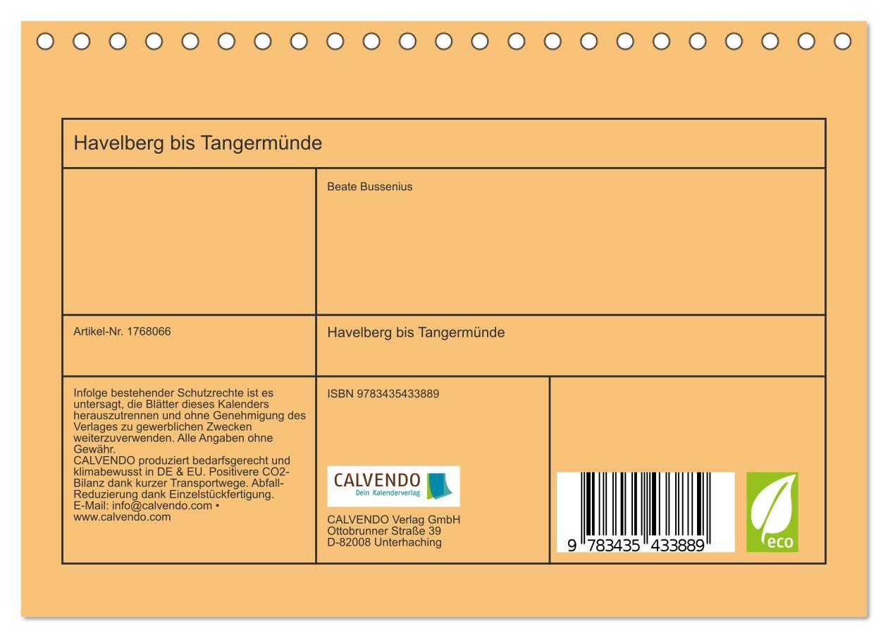 Bild: 9783435433889 | Havelberg bis Tangermünde (Tischkalender 2025 DIN A5 quer),...