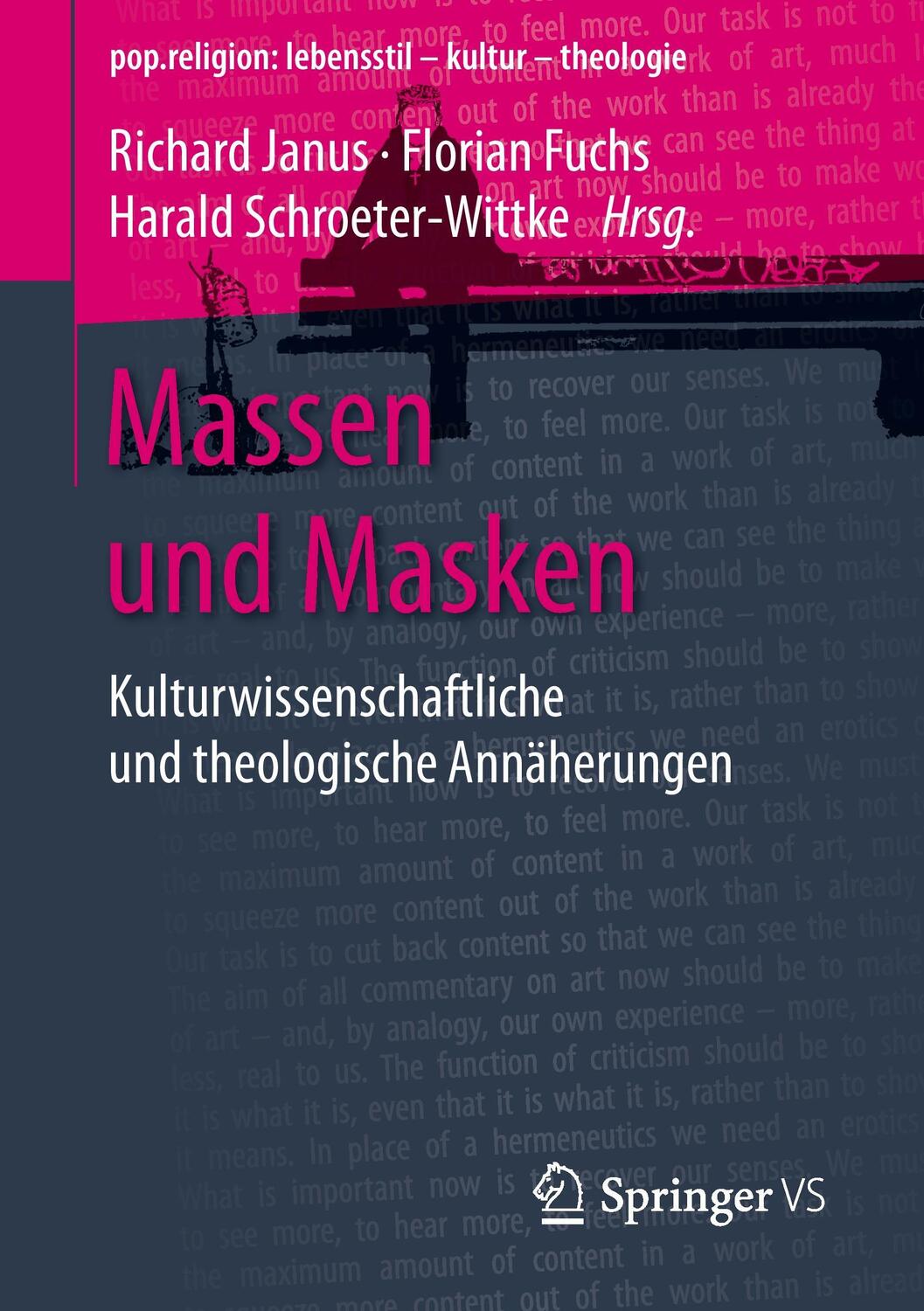 Cover: 9783658163990 | Massen und Masken | Richard Janus (u. a.) | Taschenbuch | Paperback