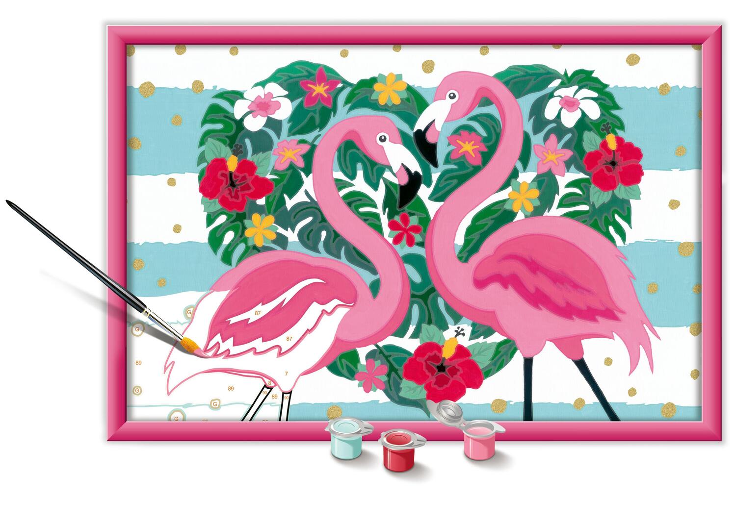 Bild: 4005556287826 | Ravensburger Malen nach Zahlen 28782 - Liebenswerte Flamingos -...