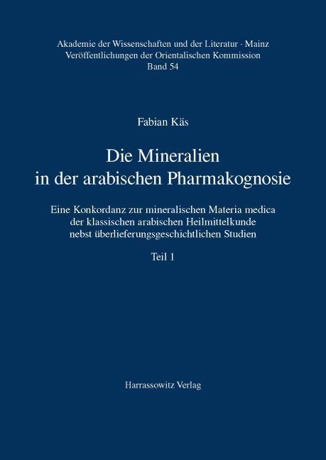 Cover: 9783447069465 | Die Mineralien in der arabischen Pharmakognosie | Fabian Käs | Buch