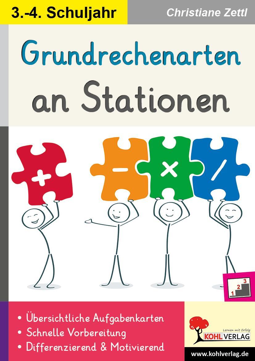 Cover: 9783985580576 | Grundrechenarten an Stationen / Klasse 3-4 | Christiane Zettl | Buch