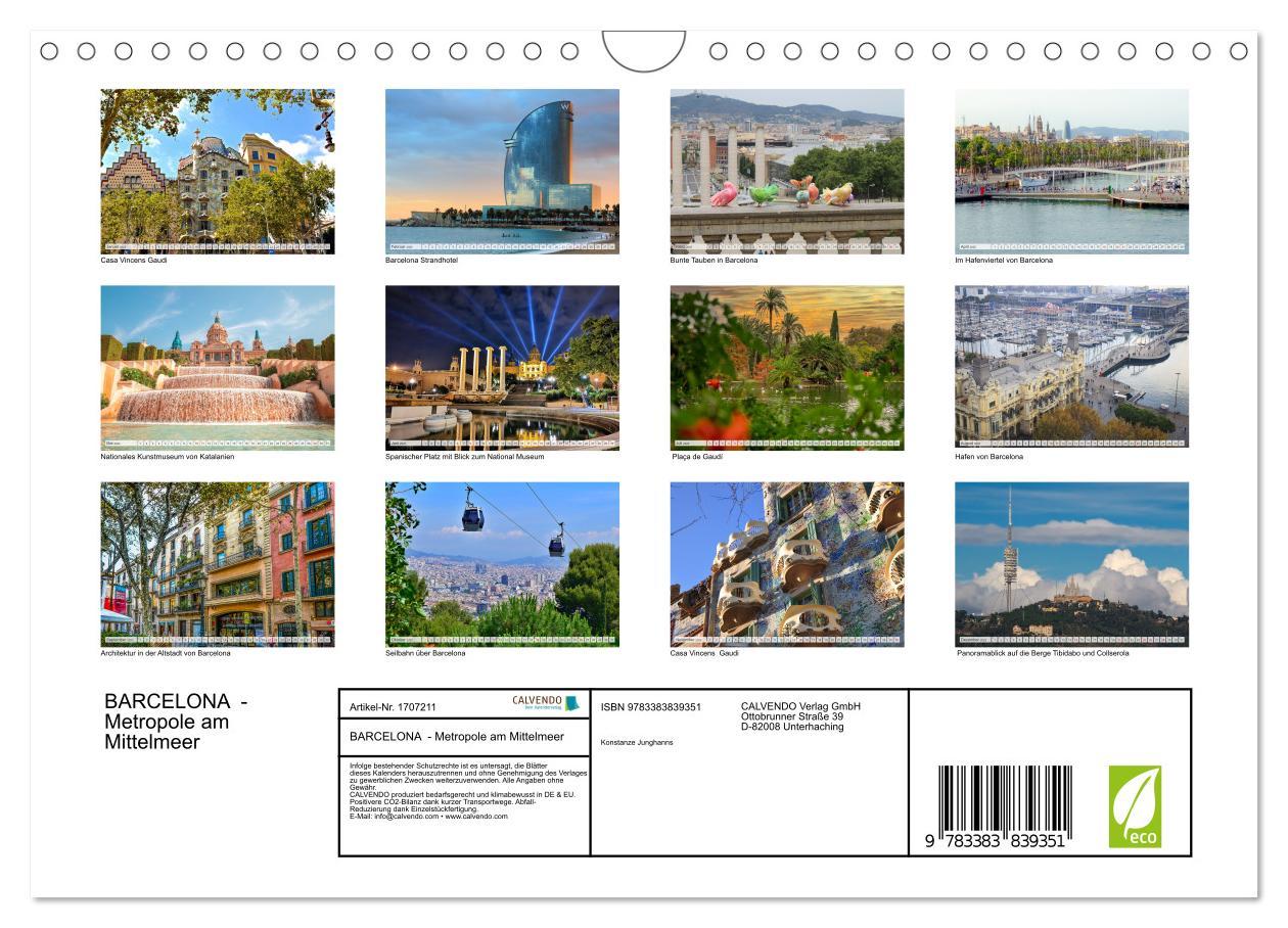 Bild: 9783383839351 | BARCELONA - Metropole am Mittelmeer (Wandkalender 2025 DIN A4...