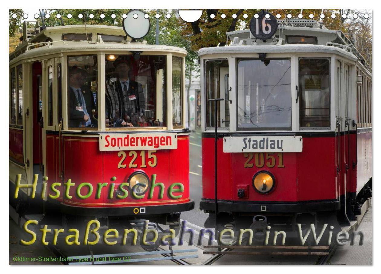 Cover: 9783675893313 | Historische Straßenbahnen in Wien (Wandkalender 2024 DIN A4 quer),...