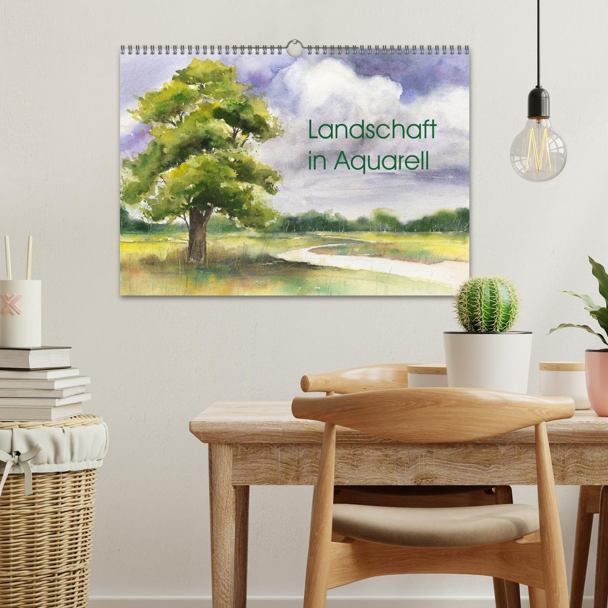 Bild: 9783435482054 | Landschaft in Aquarell (Wandkalender 2025 DIN A3 quer), CALVENDO...