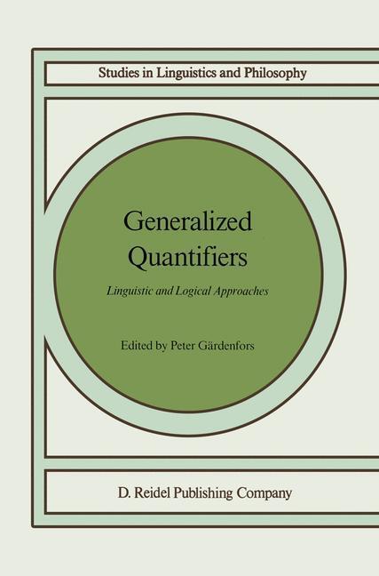 Cover: 9781556080180 | Generalized Quantifiers | Linguistic and Logical Approaches | Buch