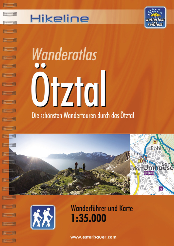Cover: 9783850005289 | Hikeline Wanderführer Wanderatlas Ötztal | Esterbauer Verlag | Buch
